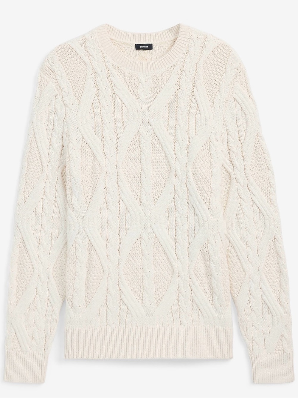 NWT Men’s Express Cable Knit Crew Neck Sweater